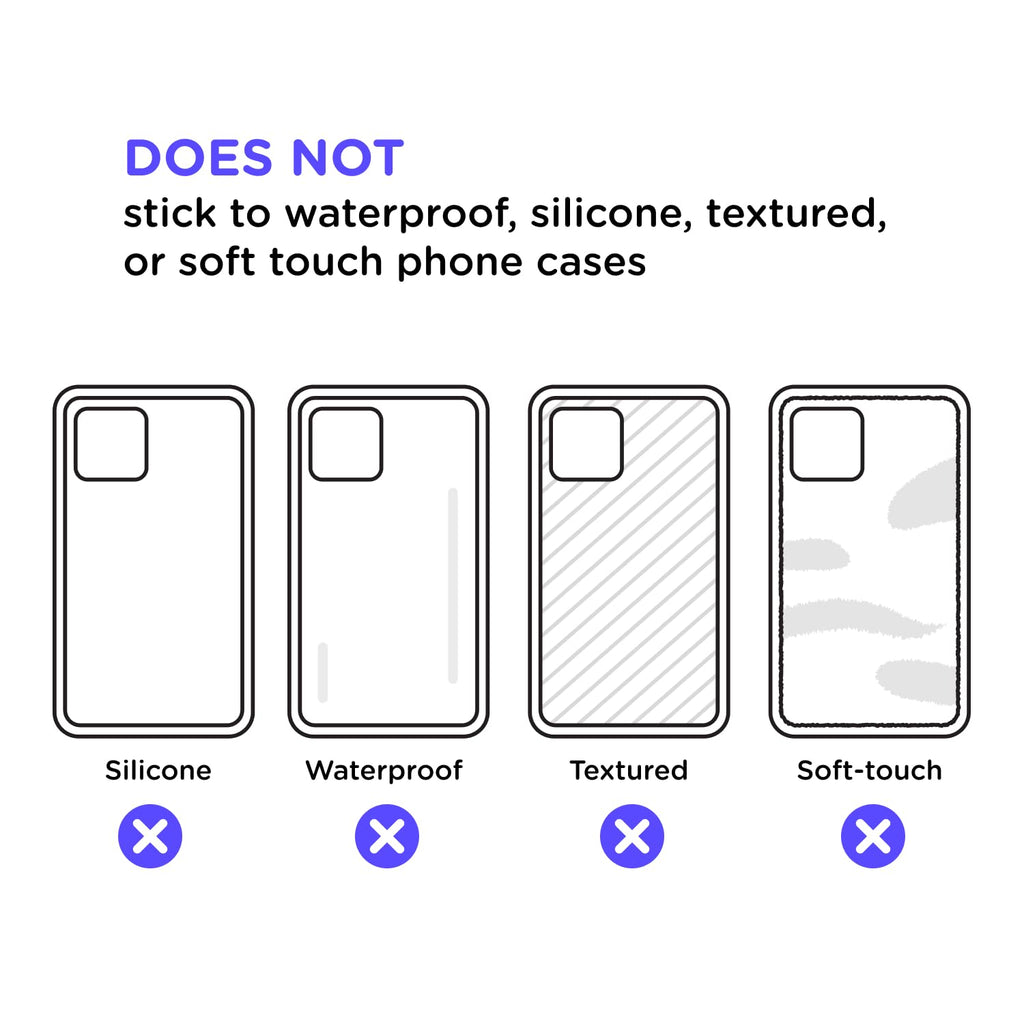 PopSockets Adhesive Phone Grip, Holder- Black