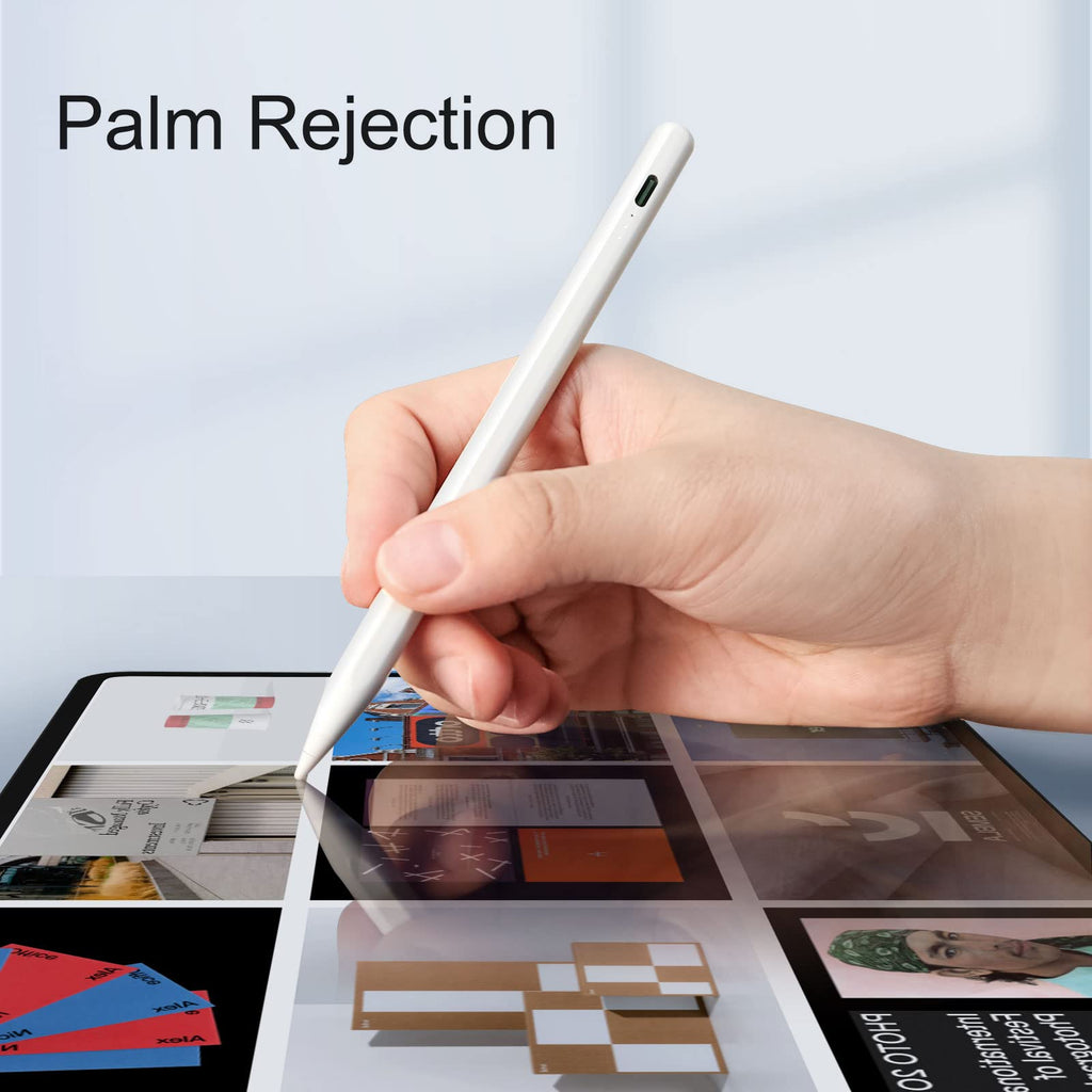 Stylus Pen for iPad, 13 mins Fast Charge Stylus with Palm Rejection, Tilt Sensitivity, Compatible with 2018-2025 iPad Air 3/4/5/6, iPad mini 5/6, iPad 6/7/8/9/10, iPad Pro 11"/12.9"/M4 (Black)