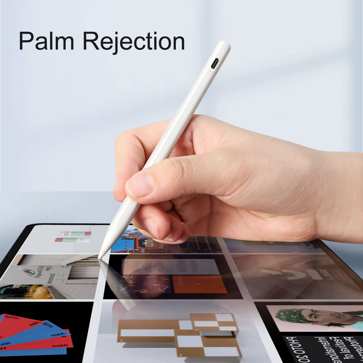 Stylus Pen for iPad, 13 mins Fast Charge Stylus with Palm Rejection, Tilt Sensitivity, Compatible with 2018-2025 iPad Air 3/4/5/6, iPad mini 5/6, iPad 6/7/8/9/10, iPad Pro 11"/12.9"/M4 (Black)