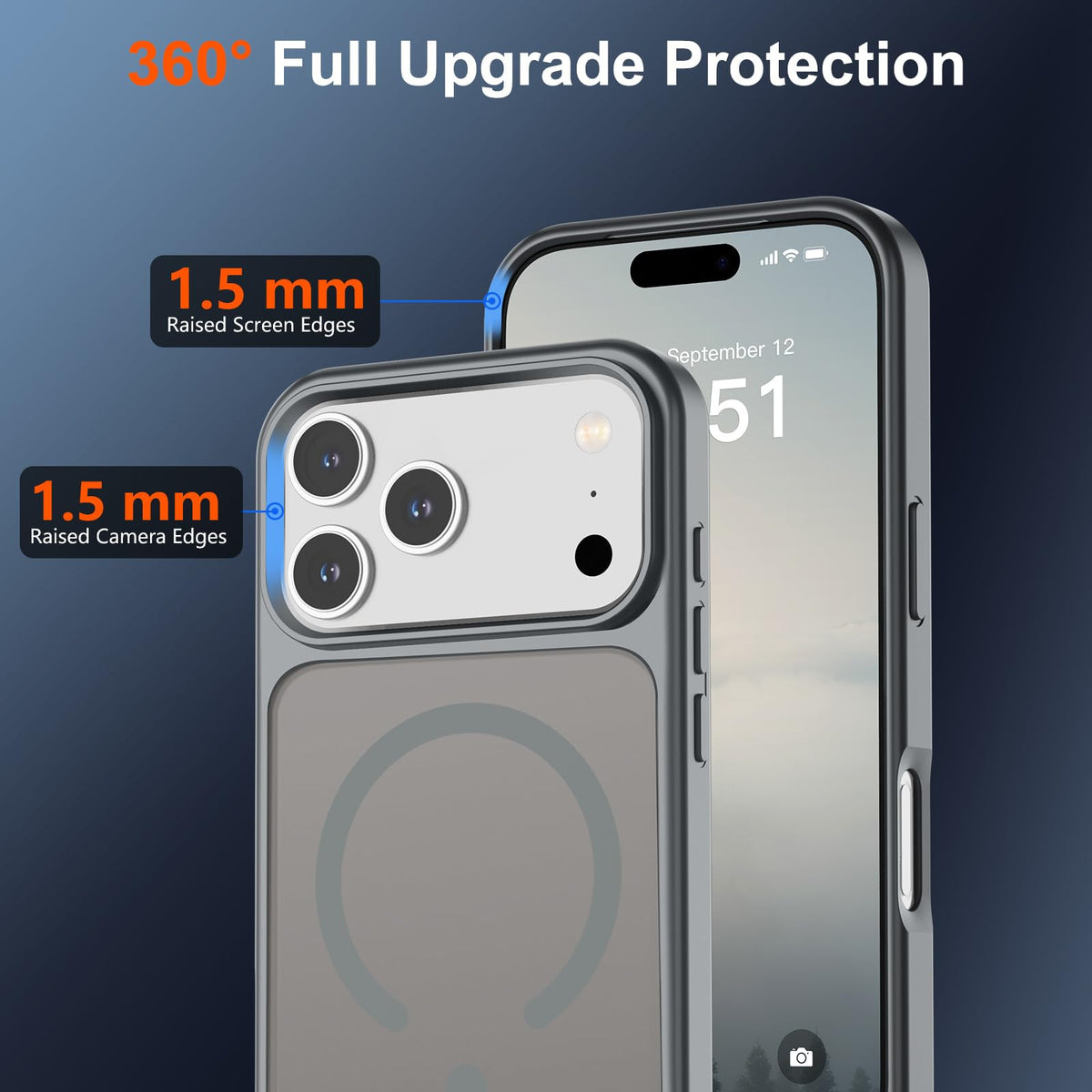 SUPFINE Magnetic for iPhone 18 Pro Max/17 Pro Max Case Dark Blue