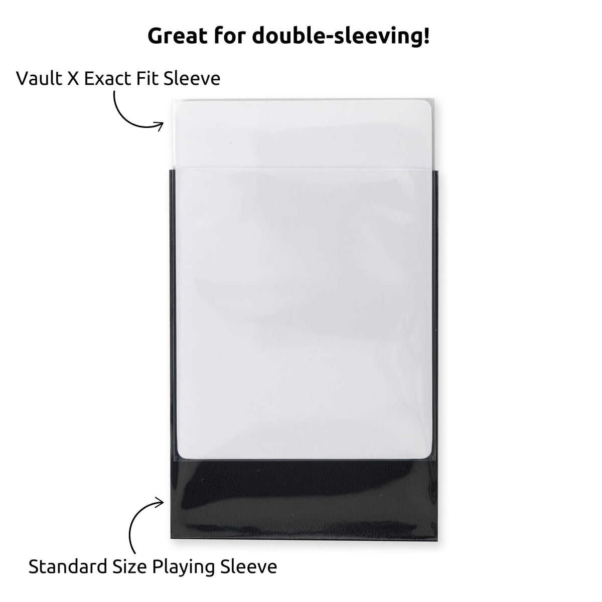 Vault X Exact Fit Inner Sleeves (200 Pack) Clear for Trading Cards