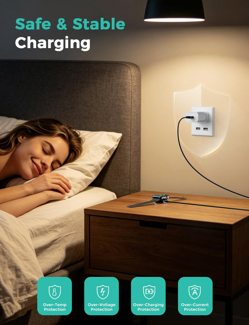 2026 Upgraded for Apple Watch Charger USB Magnetic Fast Charging Cable Portable Wireless Charging Accessories Compatible with iWatch Series 11/10/9/8/7/6/5/4/3/2 Ultra 3/2/SE-Pink
