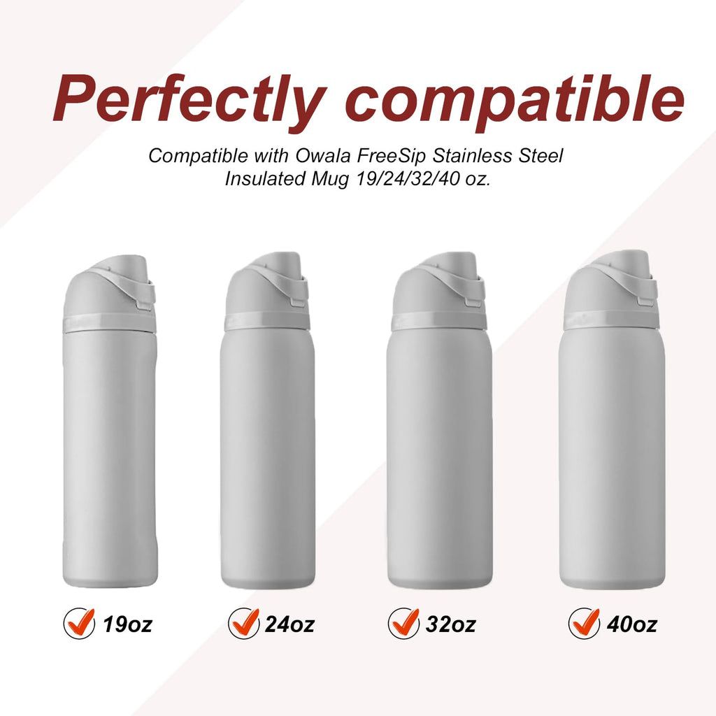 4 Sets Replacement Lid Stopper & Ring Gasket for Owala FreeSip 24oz 32oz
