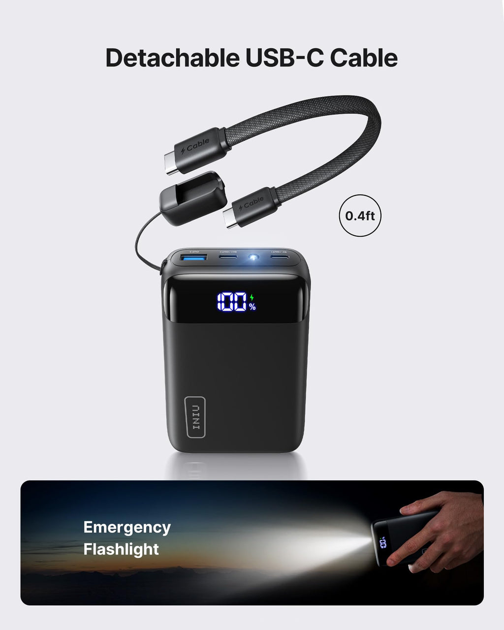 INIU Portable Charger, Smallest 20000mAh 22.5W Fast Charging Power Bank