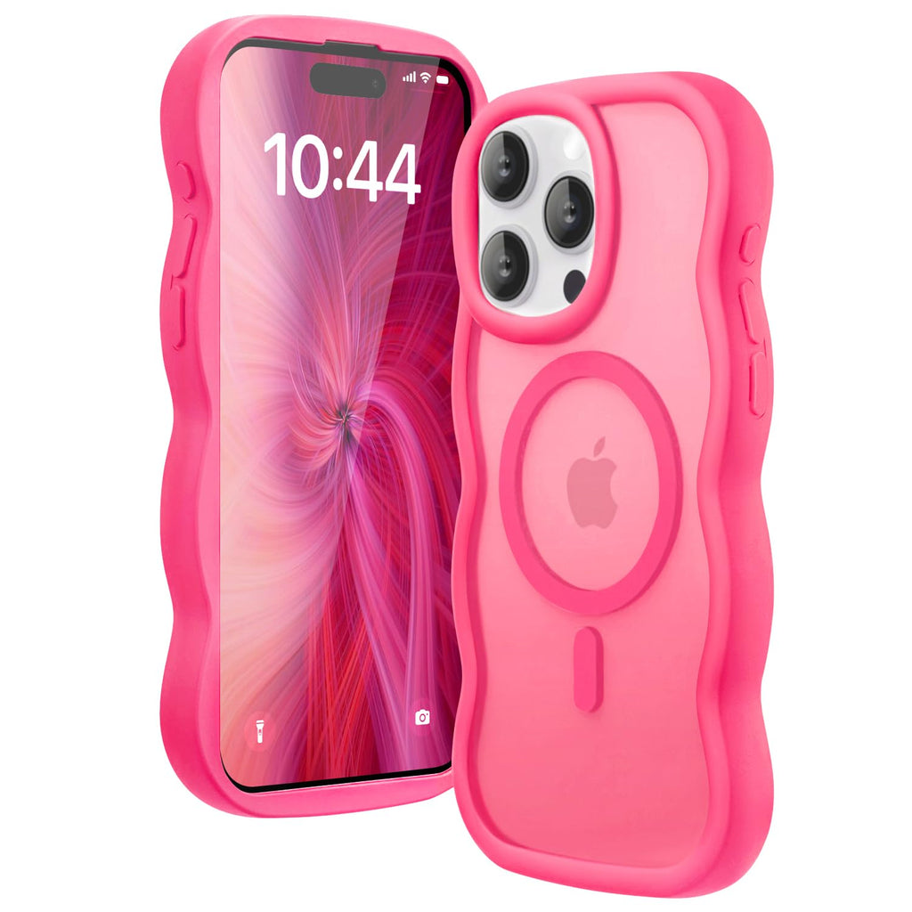 for iPhone 17 Pro/18 Pro Case for Magsafe Wavy, Burgundy Wine