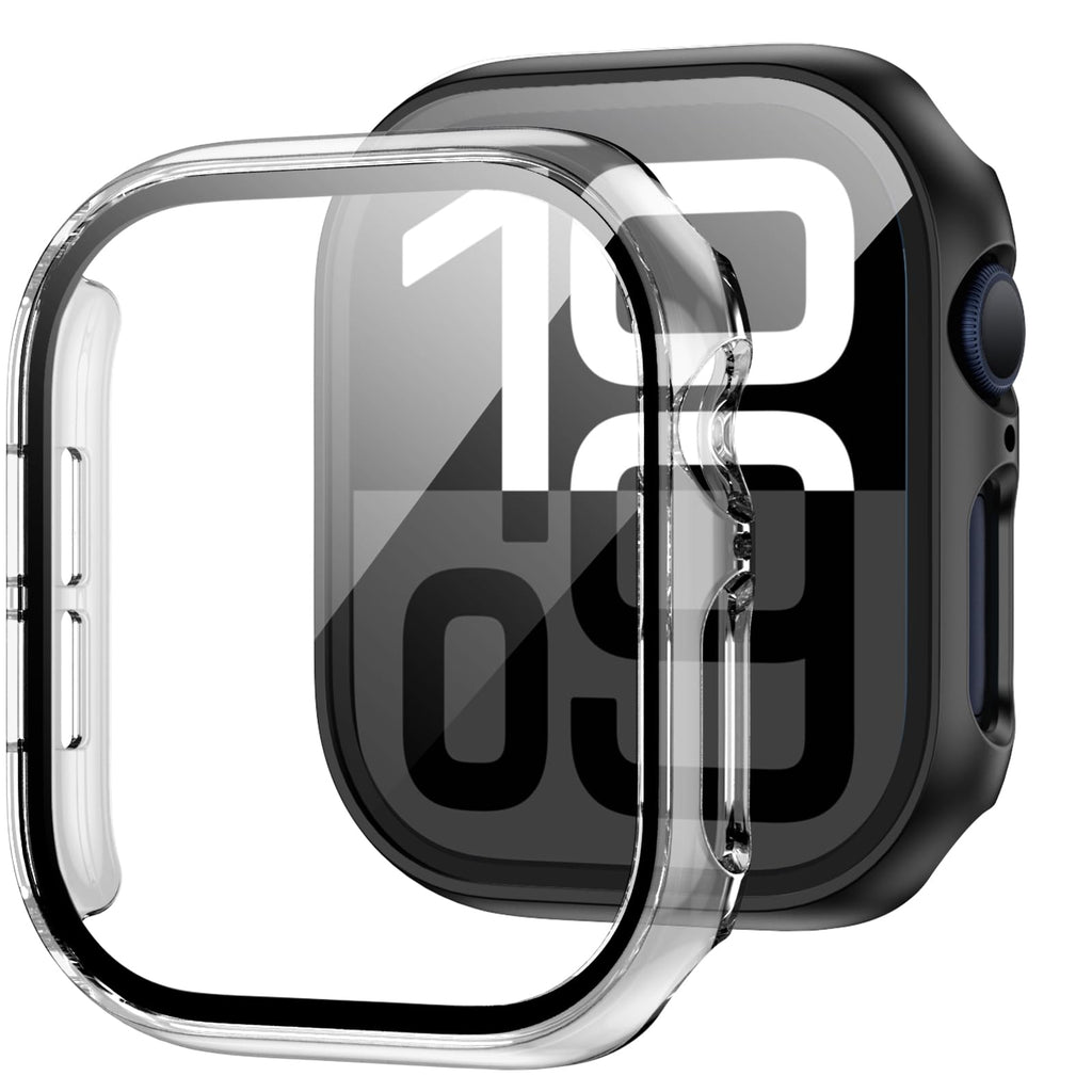 JZK Case with Screen Protector for Apple Watch SE3 Series 6/5/4 40mm,Clear