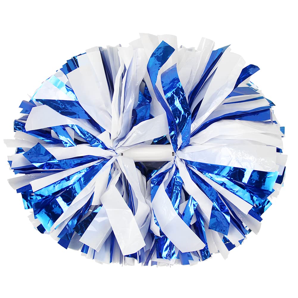 Hooshing 2/6/12PCS Pom Poms Cheerleading with Baton Handle Cheerleader Pompoms for Cheering Sports Games Dancing Party Team Spirit