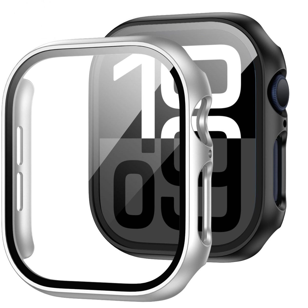JZK Case with Screen Protector for Apple Watch SE3 Series 6/5/4 40mm,Clear