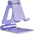 Nulaxy Full Aluminum Dual Folding Cell Phone Stand for Desk, Purple