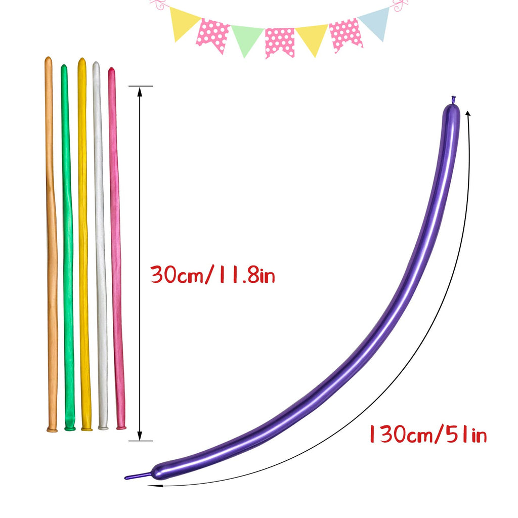 ASIYUHY 260 Balloons Clear Long Balloons 100 Pack Twisting Animal Balloon