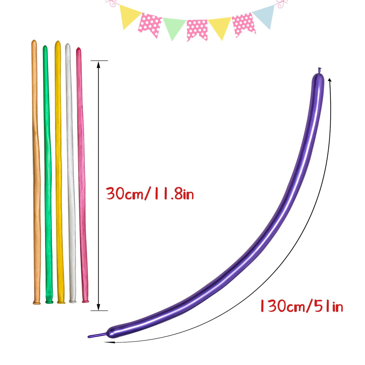 ASIYUHY 260 Balloons Clear Long Balloons 100 Pack Twisting Animal Balloon