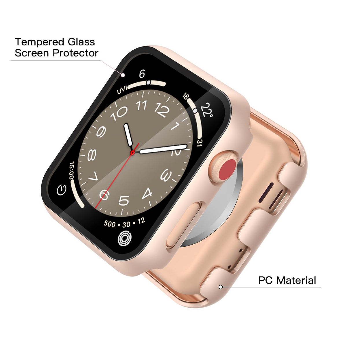 Misxi Case with Screen Protector for 38mm Apple Watch Series 3/2