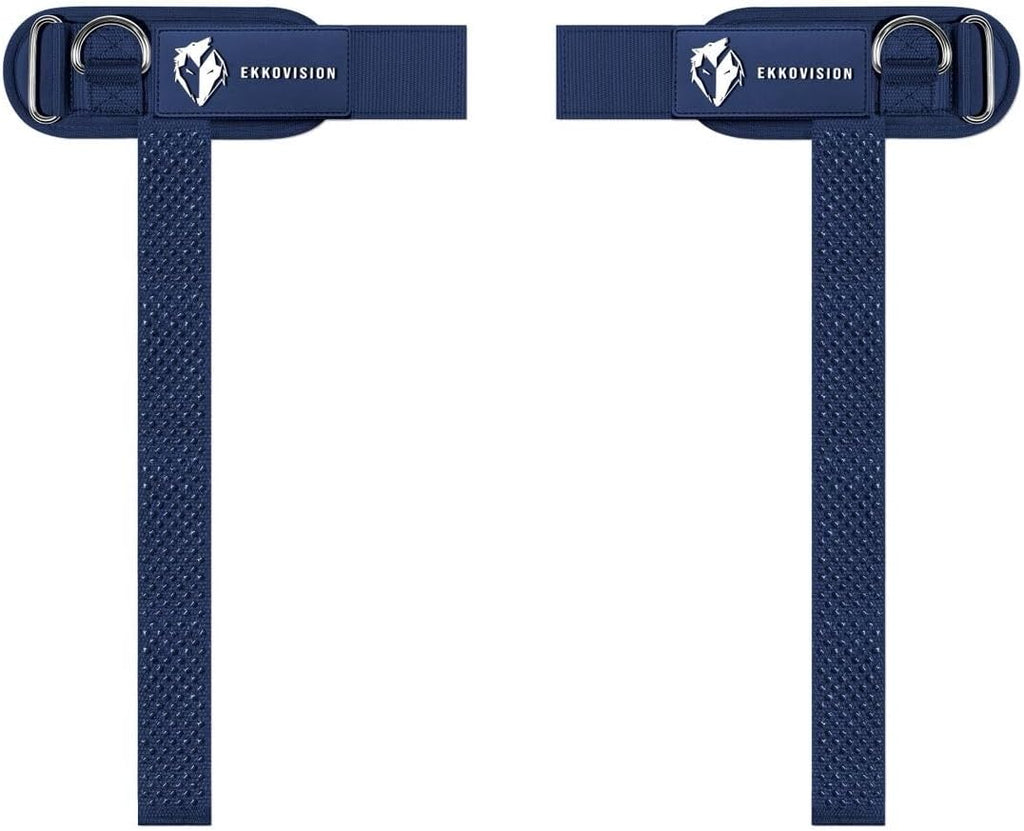 Ekkovision EKKO Weight Lifting Straps With Cuffed D Ring, Wrist Support for Men, Heavy Duty Thick Comfortable Lifting Straps, Secure Fit, Enhanced Grip, Straps for Weightlifting & Gym Training