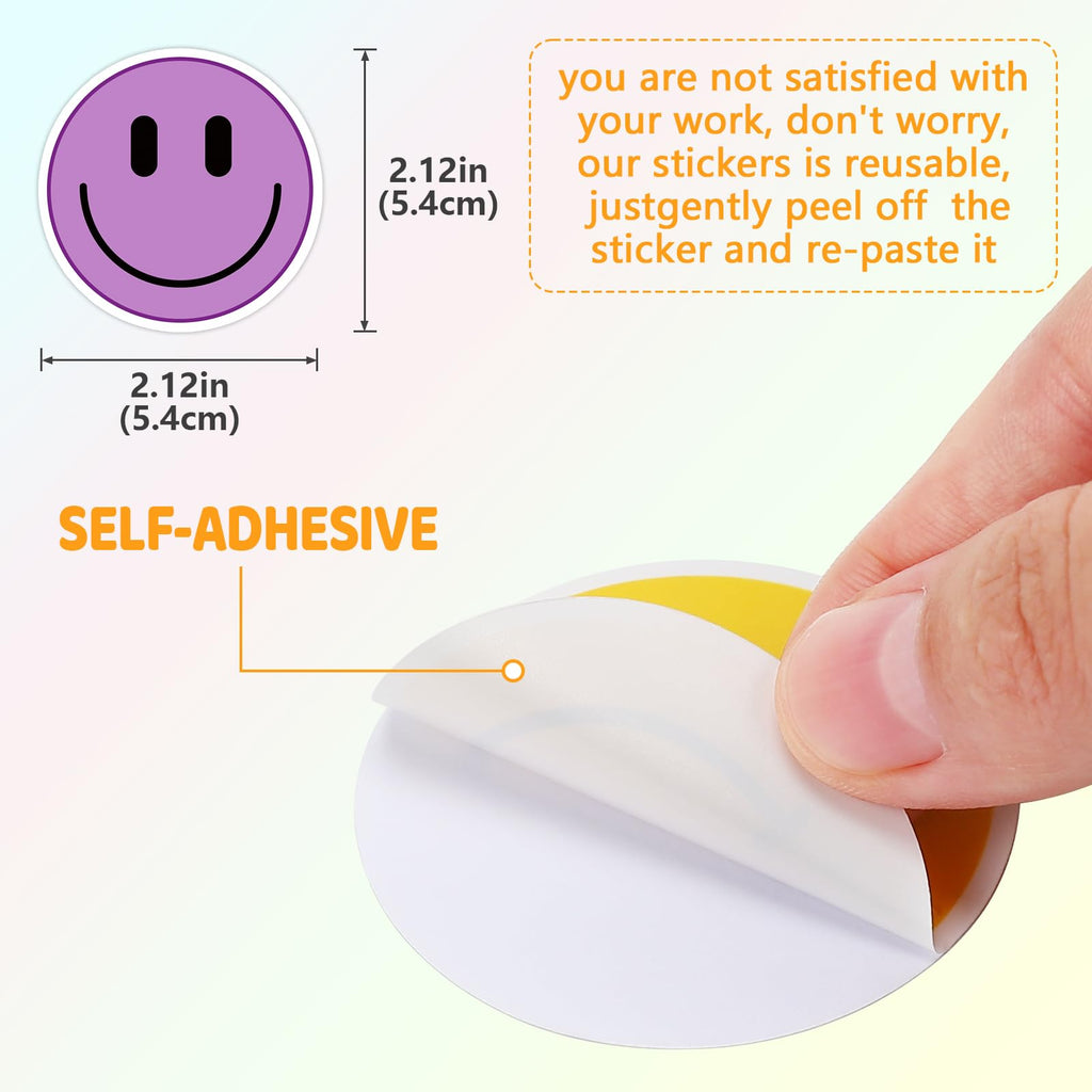 100PCS Smile Neon Stickers