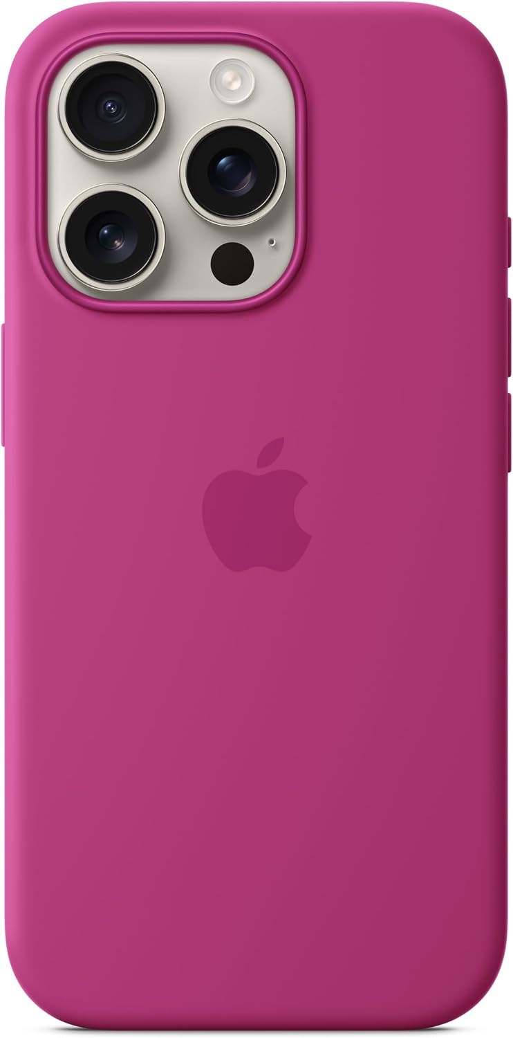 Apple iPhone 16 Pro Max Silicone Case with MagSafe and Camera Control: Lightweight Phone Case, Wireless Charging Compatible, Smooth Matte Finish, Black