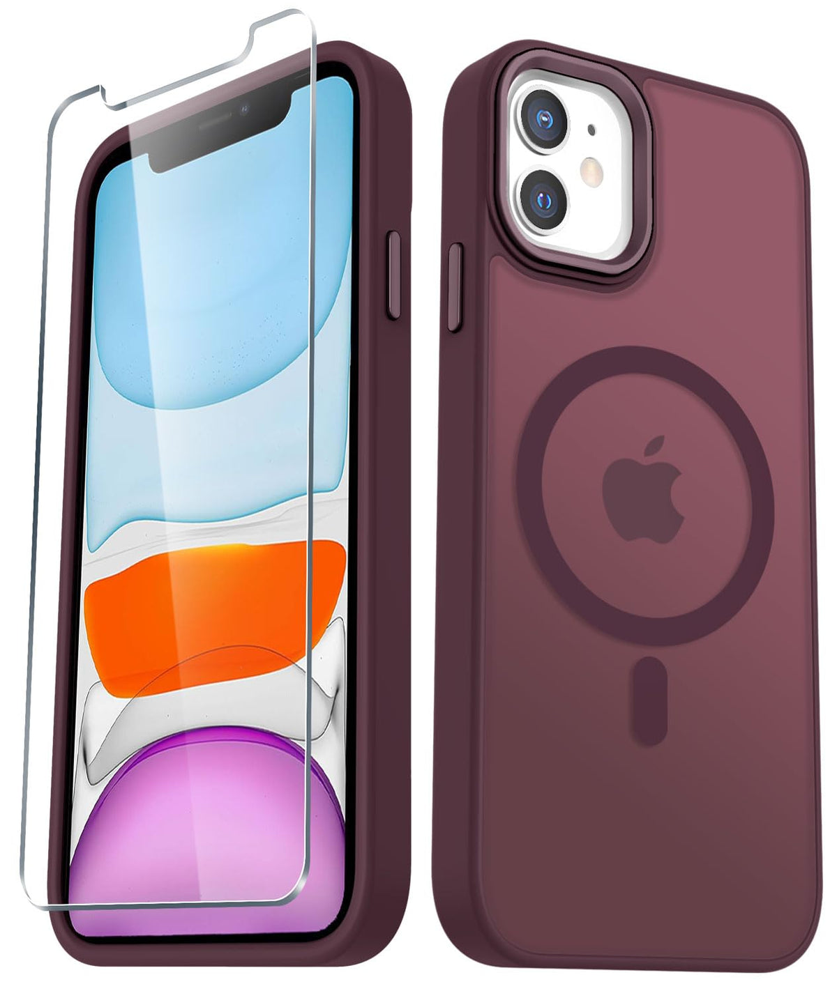 YENAPOON for iPhone 14 Case, iPhone 13 Case, Matte Magnetic Case, Black