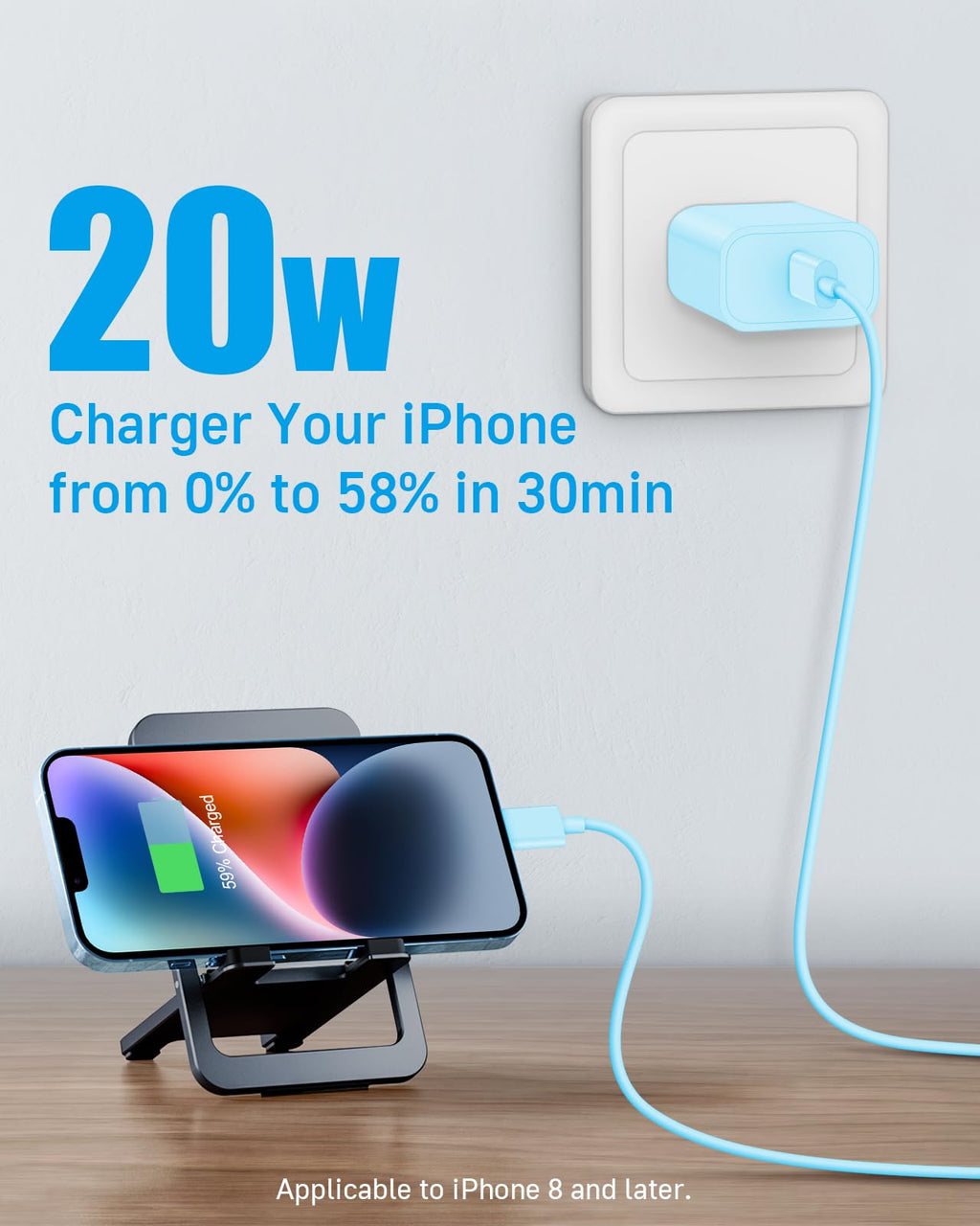 CXX 10FT iPhone 14/13/12 Charger 20W Fast Charging [MFi Certified]