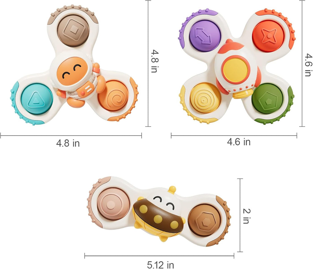 ALASOU Pop Suction Cup Spinner Airplane Travel Toys for 1 Year Old Boy Girl