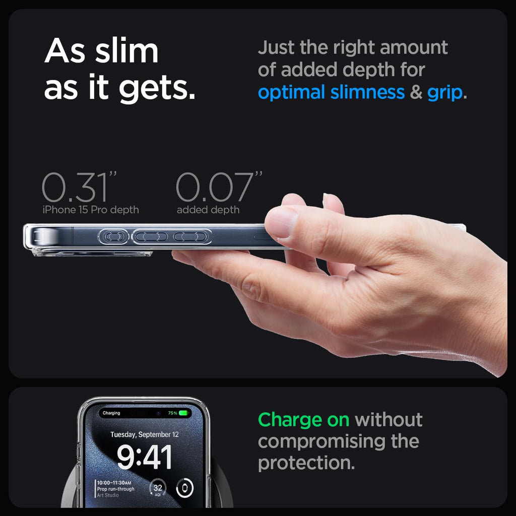 Spigen Ultra Hybrid MagFit for iPhone 17 Pro / 18 Pro Case, Frost Black