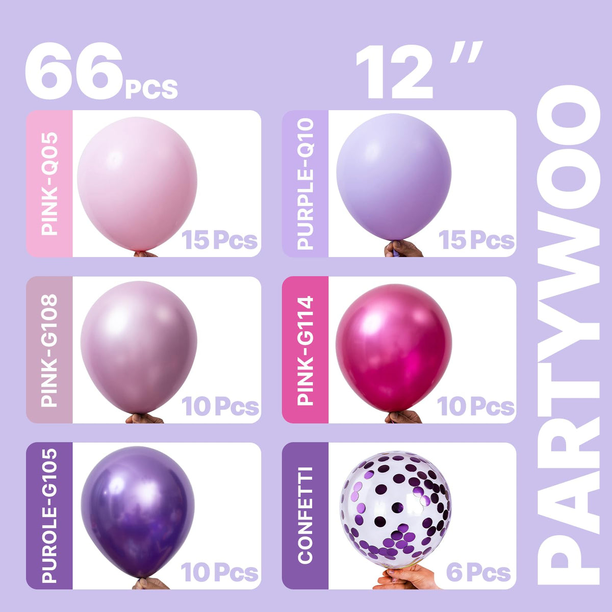PartyWoo Christmas Balloons 66pcs Santa Xmas Tree Candy Cane Foil Balloons