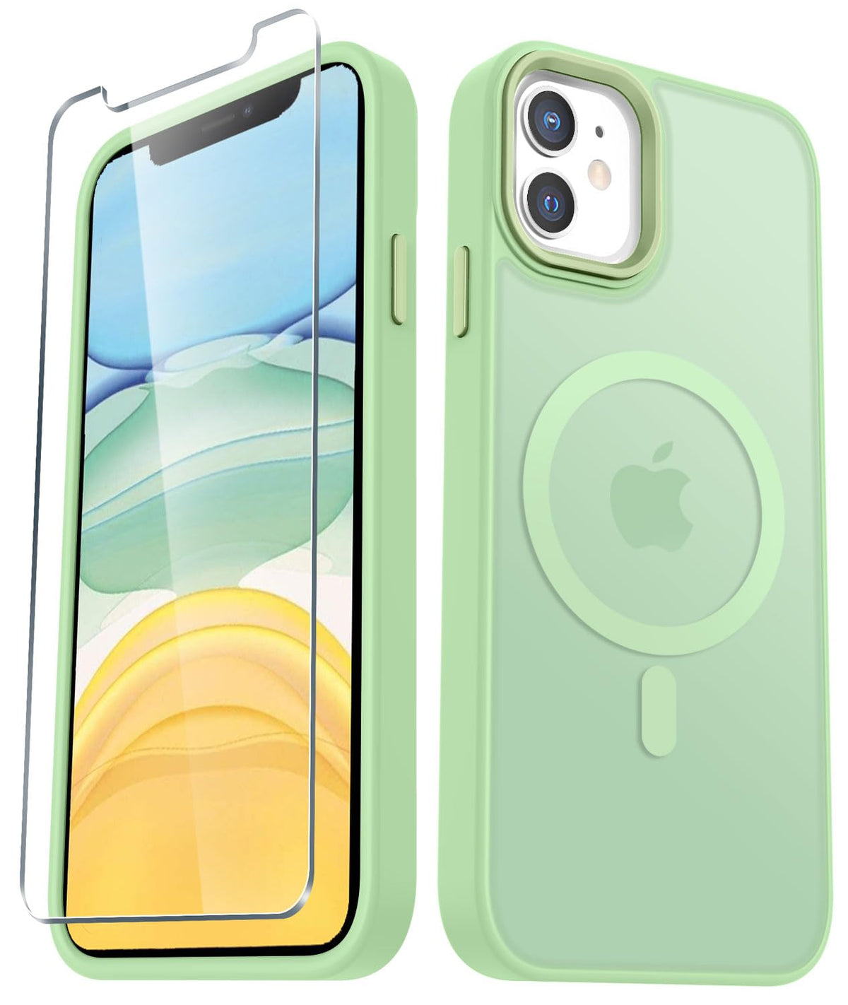 YENAPOON for iPhone 14 Case, iPhone 13 Case, Matte Magnetic Case, Black