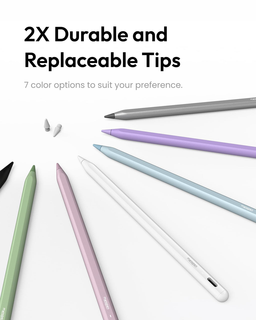 Metapen A8 Stylus Pen for iPad 2018-2026,Magnetic Attach & Palm Rejection