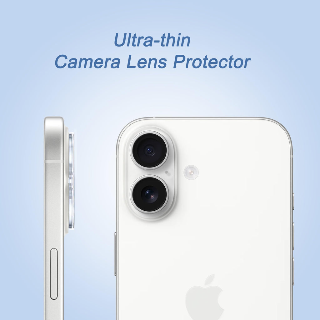 Ailun Screen Protector + Camera Lens Protector for iPhone 16, 3+3 Pack