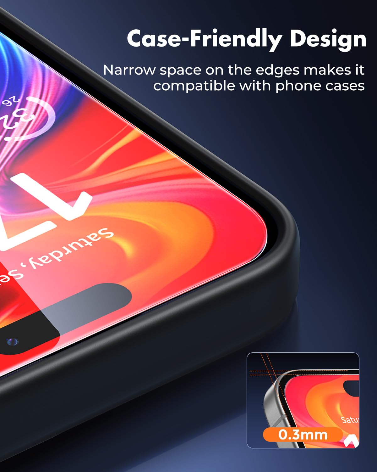 UNBREAKcable 2-Pack Screen Protector for iPhone 17 Pro Tempered Glass