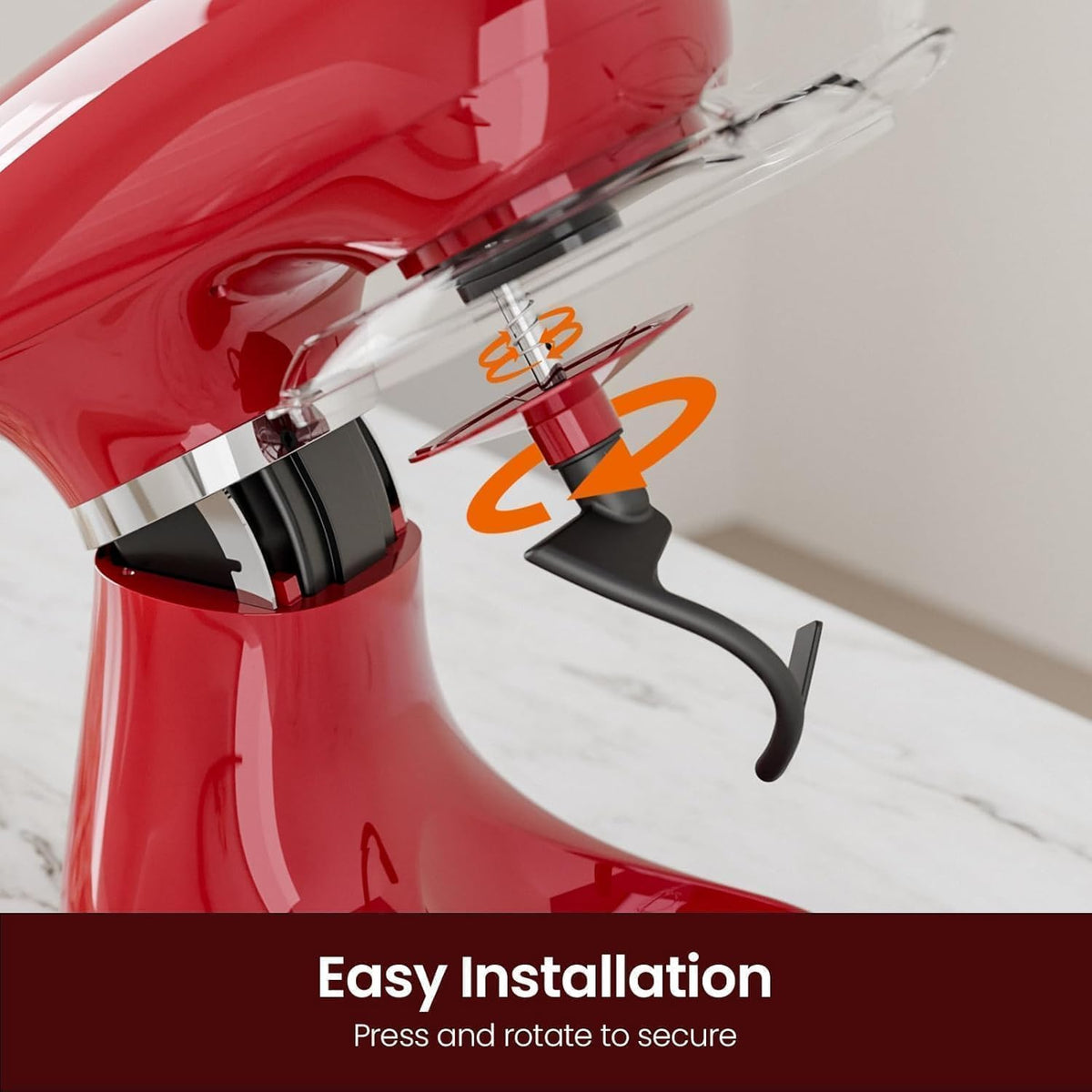 Kismile 5.5QT 12-Speed Electric Stand Mixer, Tilt Head Kitchen Mixer, Red