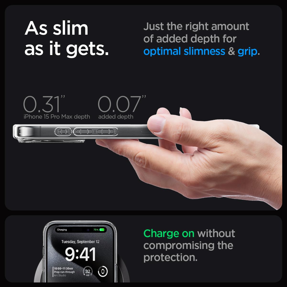 Spigen Ultra Hybrid MagFit for iPhone 17 Pro / 18 Pro Case, Frost Black