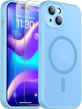 LSPIDERCASE Magnetic for iPhone 15 Plus Case,Ight Blue
