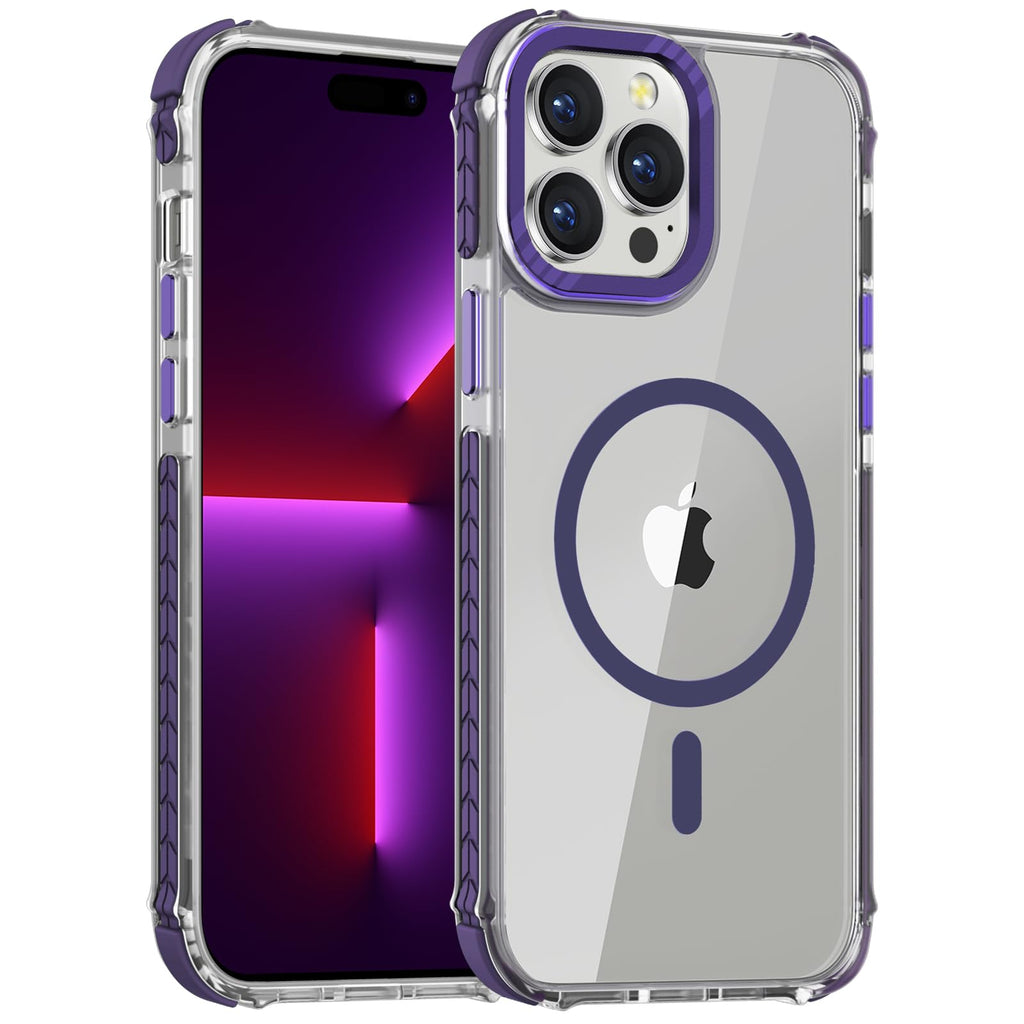 DEERLAMN Strong Magnetic Case for iPhone 13 Pro 6.1-Inch, Matte Orange