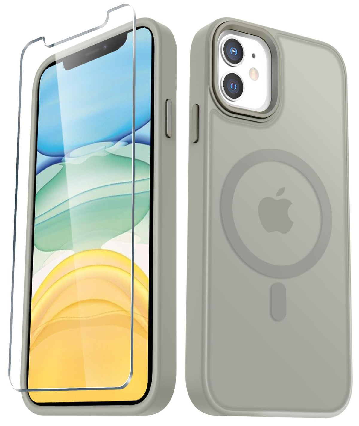 YENAPOON for iPhone 14 Case, iPhone 13 Case, Matte Magnetic Case, Black