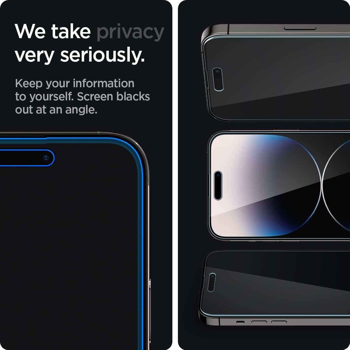 Spigen Privacy Screen Protector for iPhone 17 Pro Max, 16 Pro Max