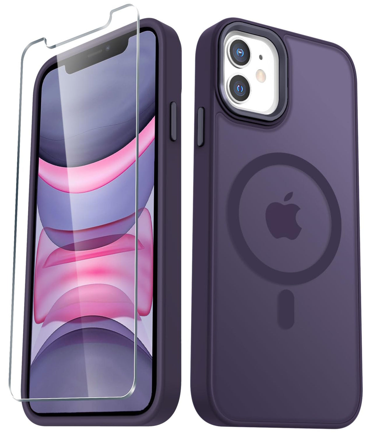 YENAPOON for iPhone 14 Case, iPhone 13 Case, Matte Magnetic Case, Black