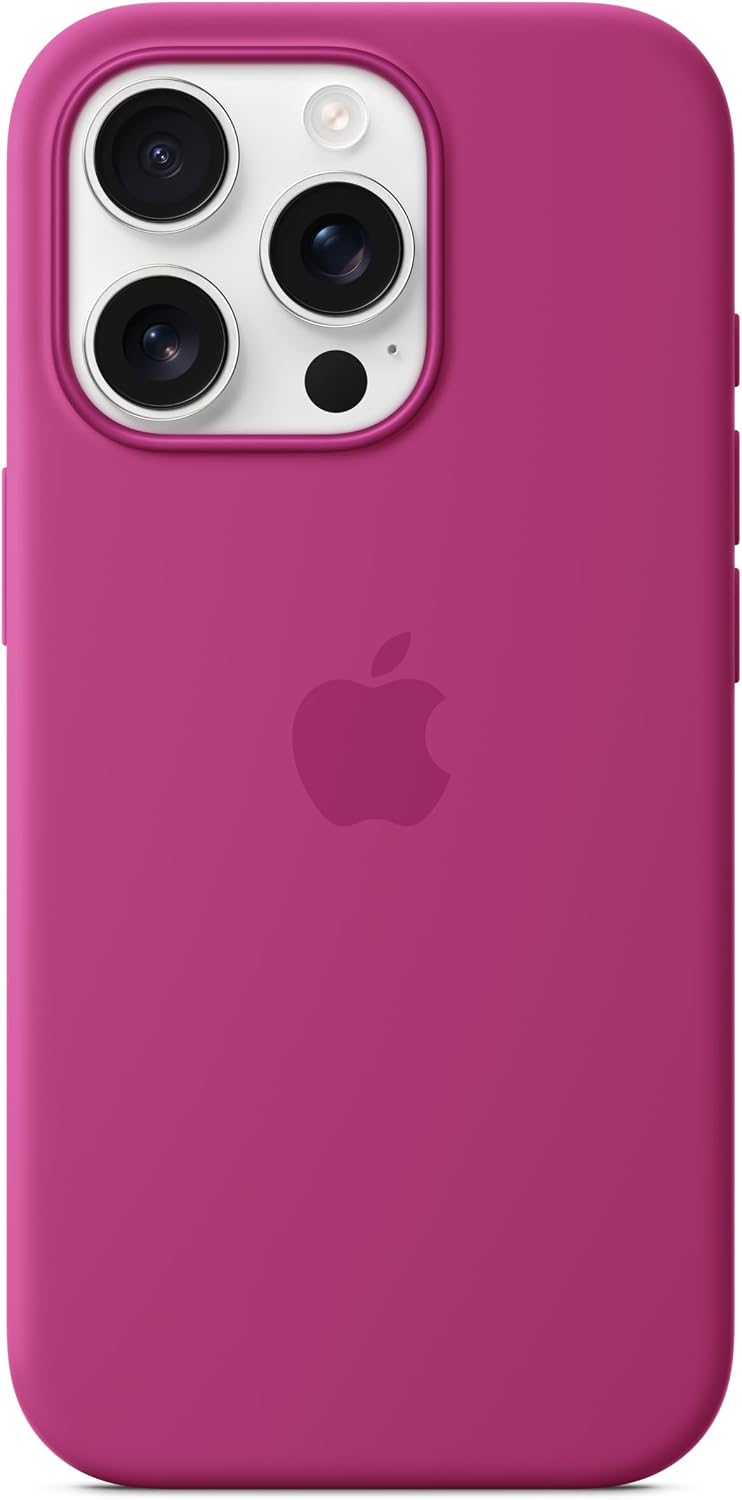 Apple iPhone 16 Pro Max Silicone Case with MagSafe and Camera Control: Lightweight Phone Case, Wireless Charging Compatible, Smooth Matte Finish, Black