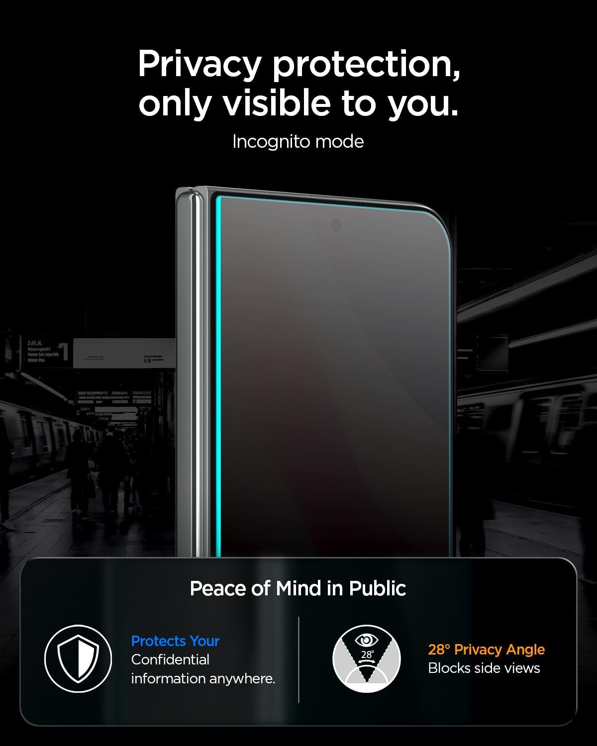 Spigen Privacy Screen Protector for iPhone 17 Pro Max, 16 Pro Max