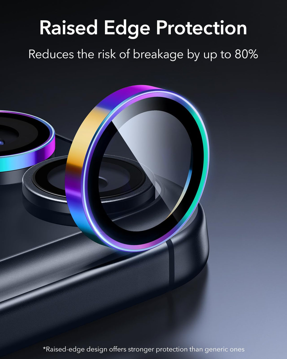 ESR for iPhone Duo Camera Lens Protector, 2 Pack, Black