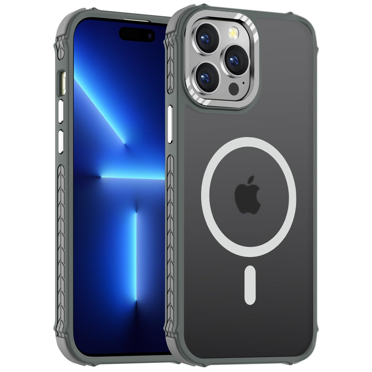 DEERLAMN Strong Magnetic Case for iPhone 13 Pro 6.1-Inch, Matte Orange