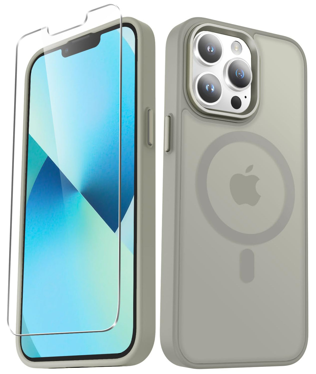 YENAPOON for iPhone 14 Case, iPhone 13 Case, Matte Magnetic Case, Black