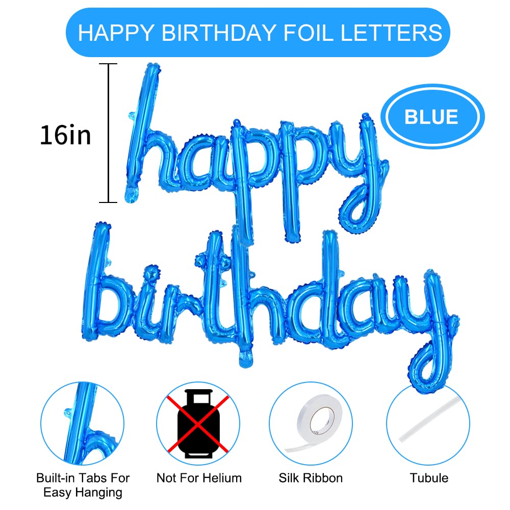 TONIFUL 16 Inch Yellow White Gingham Happy Birthday Foil Balloon