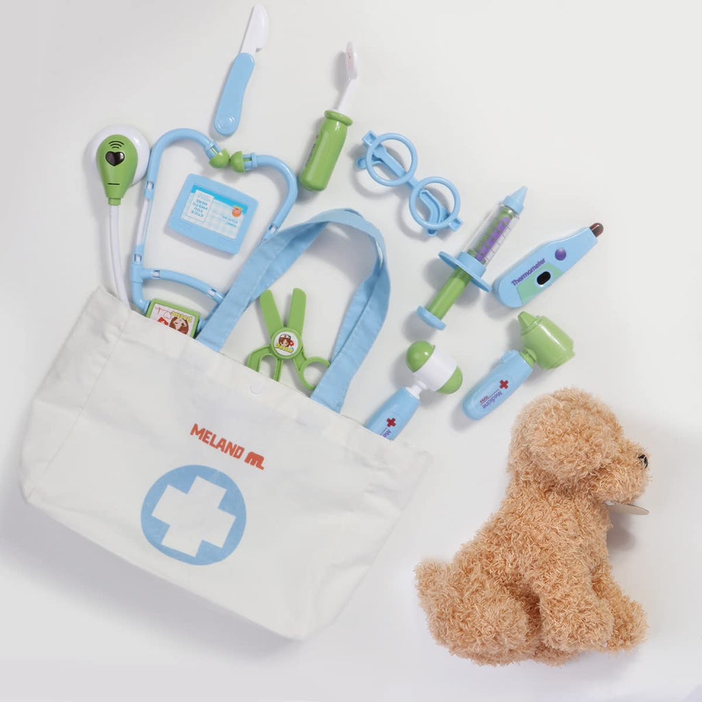 Meland Doctor Kit with Puppy for Girls, Pretend Play Toy Gift for Ages 3–6