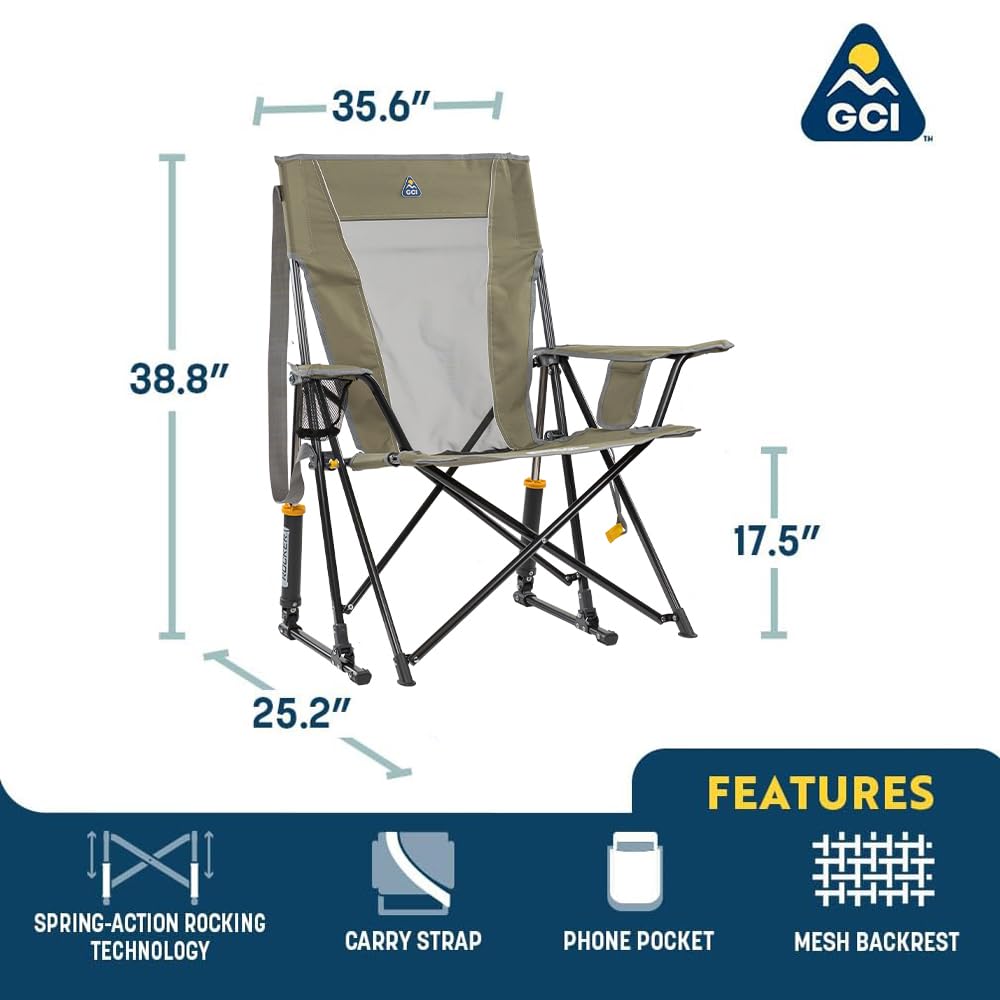 GCI Outdoor Comfort Pro Rocker Camping Chair - Indigo Blue