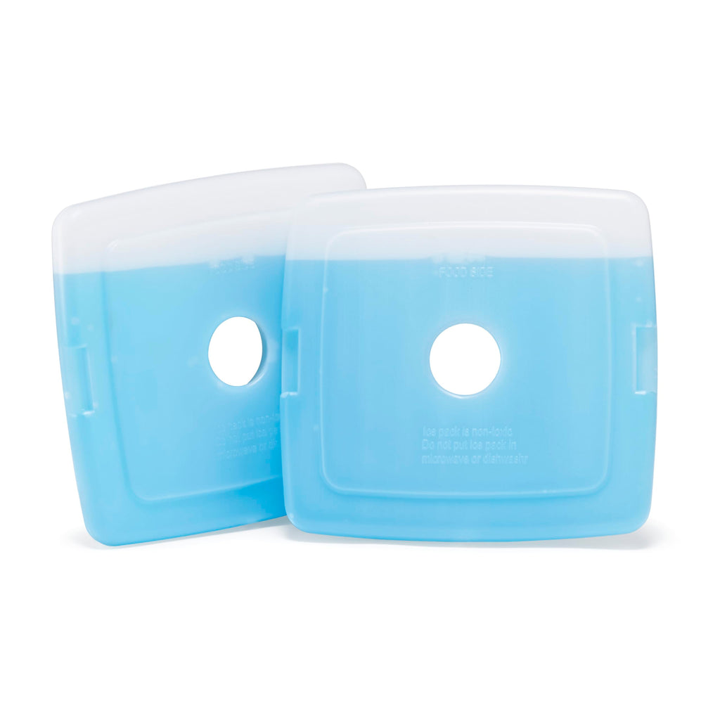 Cool Coolers by Fit & Fresh Slim Ice Packs, Quick Freeze Reusable Ice Packs for Lunch Boxes & Coolers, Long-Lasting, Space Saving Lunch Ice Packs, Blue, 4Pk