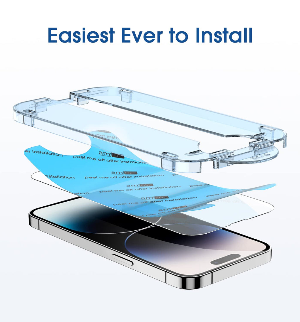 amFilm OneTouch for iPhone 18 Pro Max 6.9'' Screen Protector Tempered Glass