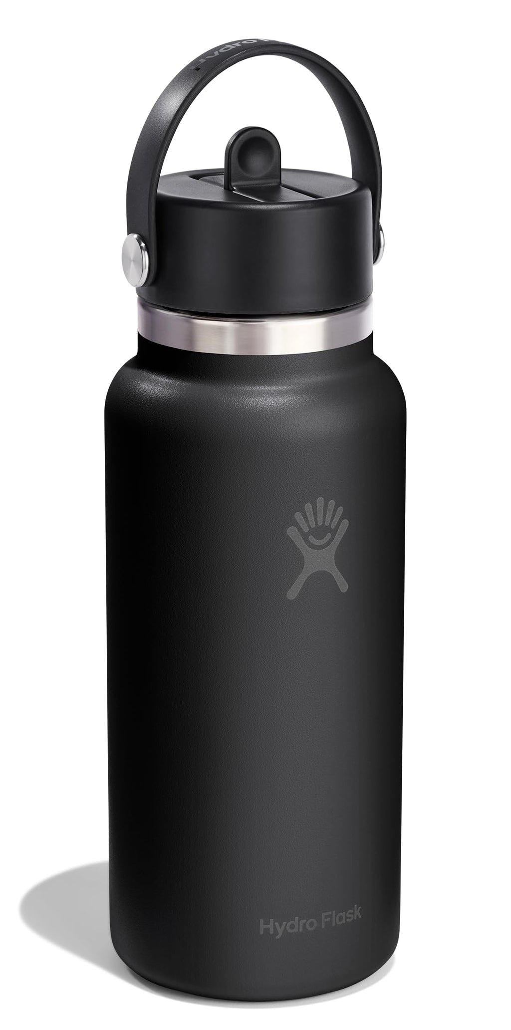 Hydro Flask Water Bottle - Insulated Stainless Steel - Wide Straw Lid, Non Spill, Leakproof in 24 Oz Harbor Blue