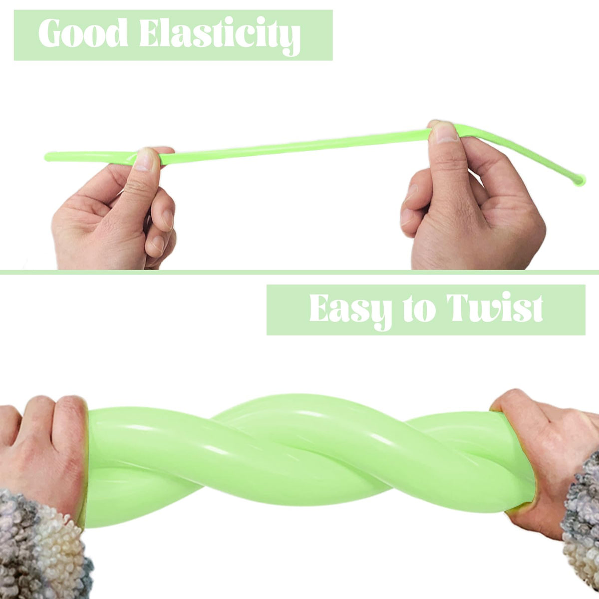 ASIYUHY 260 Balloons Clear Long Balloons 100 Pack Twisting Animal Balloon