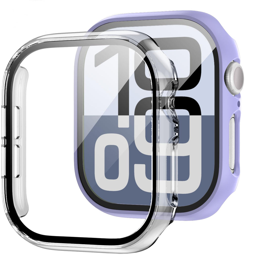 JZK Case with Screen Protector for Apple Watch SE3 Series 6/5/4 40mm,Clear
