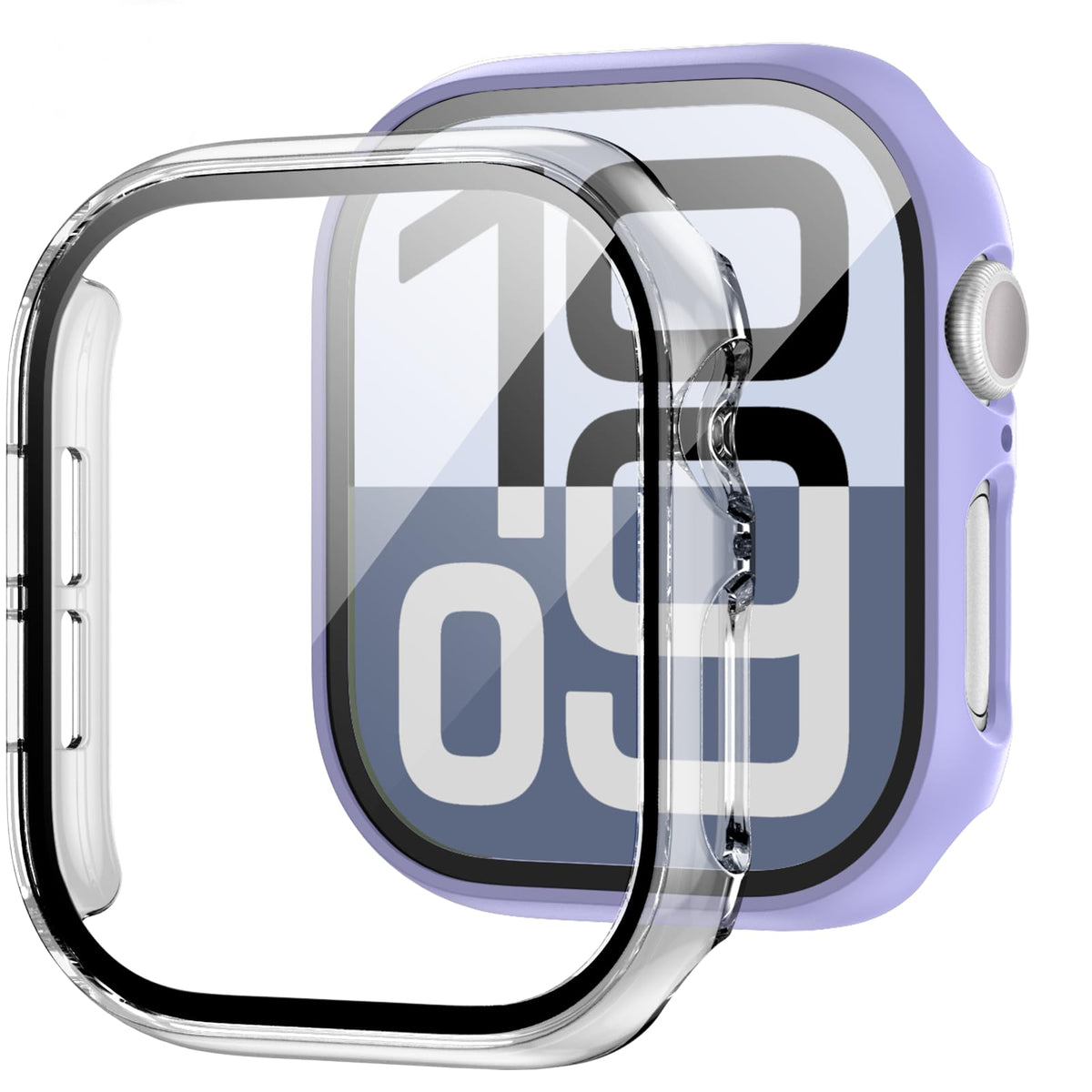 JZK Case with Screen Protector for Apple Watch SE3 Series 6/5/4 40mm,Clear