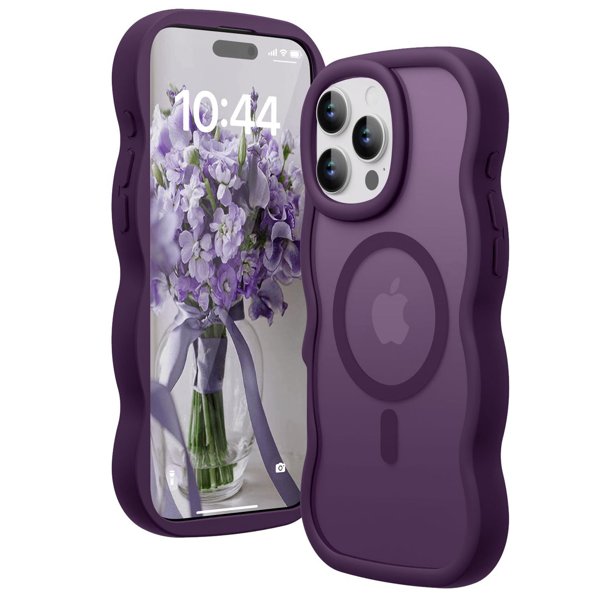 for iPhone 17 Pro/18 Pro Case for Magsafe Wavy, Burgundy Wine